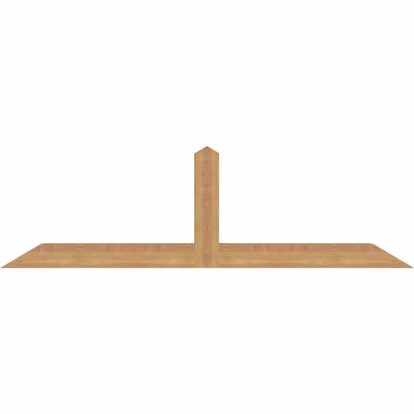Ekena Millwork Portland Smooth Timber Gable Bracket, Western Red Cedar, 60"W x 17"H x 3 1/2"D x 3 1/2"F, 7/12 Pitch GBW060X17X0404POR00SWR - main
